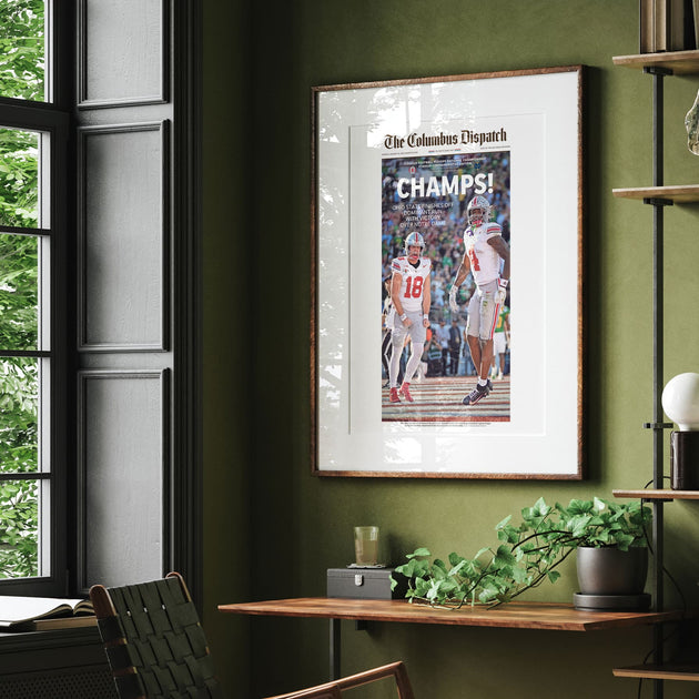Ohio State Champs! Front Page Wall Art – Pediment Publishing
