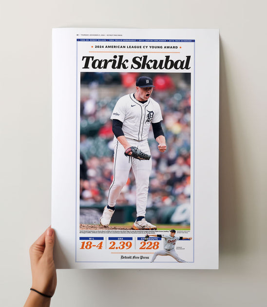 Tarik Skubal AL Cy Young Newspaper Front Page Wall Art