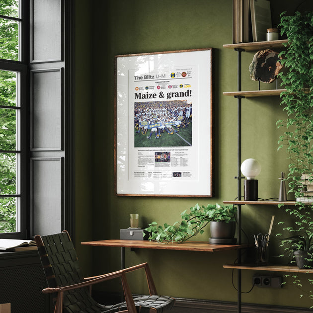 Michigan Wolverines 1,000th Win Front Page Wall Art – Pediment Publishing