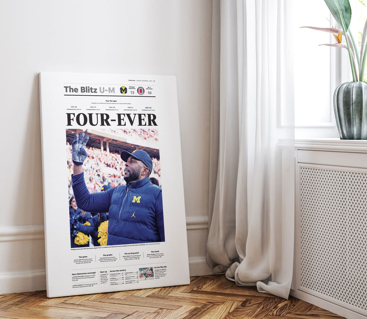 FOUREVER 2024 Michigan vs Ohio State Front Page Wall Art Pediment