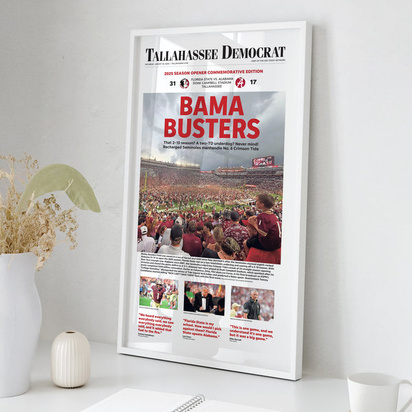 Florida State Stuns Alabama in Opener Historic Front Page