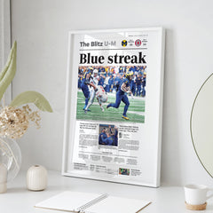 Blue Streak: 2023 Michigan vs Ohio State Front Page Wall Art Cover