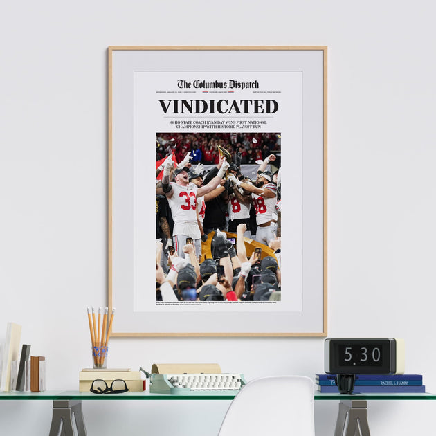 Ohio State Vindicated National Champions Front Page Wall Art