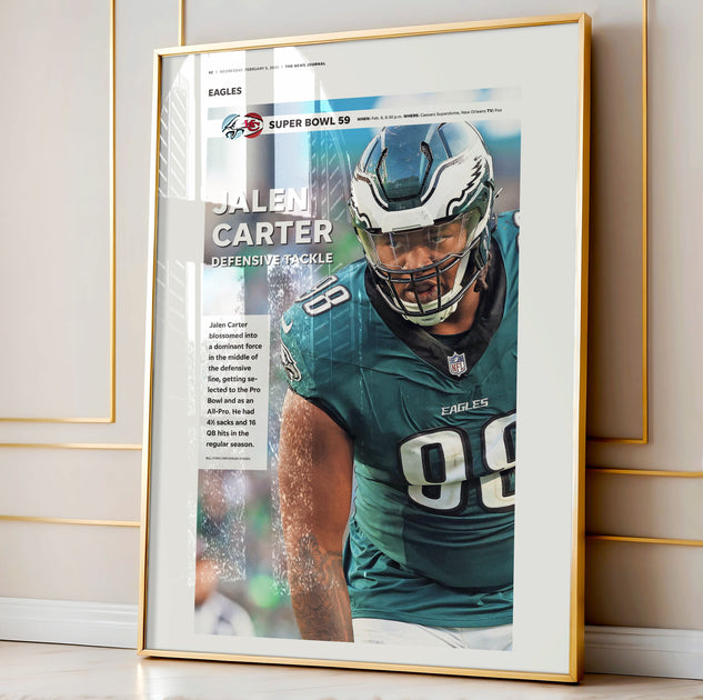 Philadelphia Eagles Jalen Carter Super Bowl LIX Commemorative