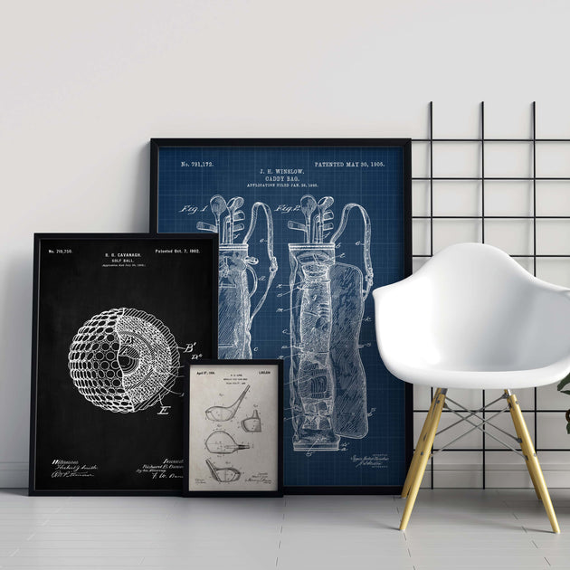 Vintage Golf Patents Set - Printable Digital Download – Pediment Publishing