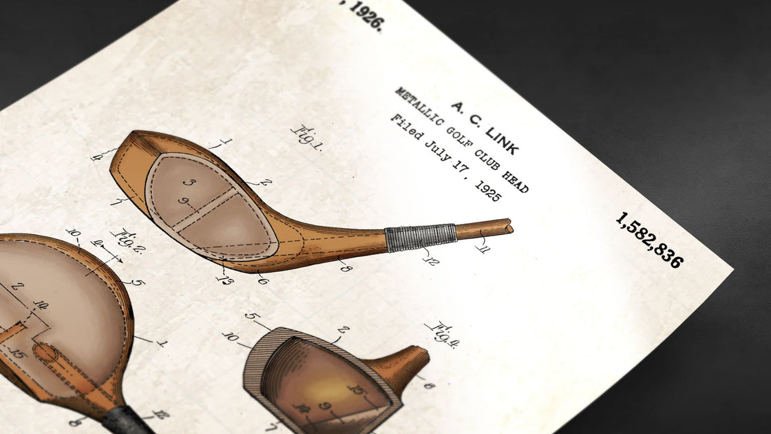 Vintage Golf Patents Set - Printable Digital Download – Pediment Publishing