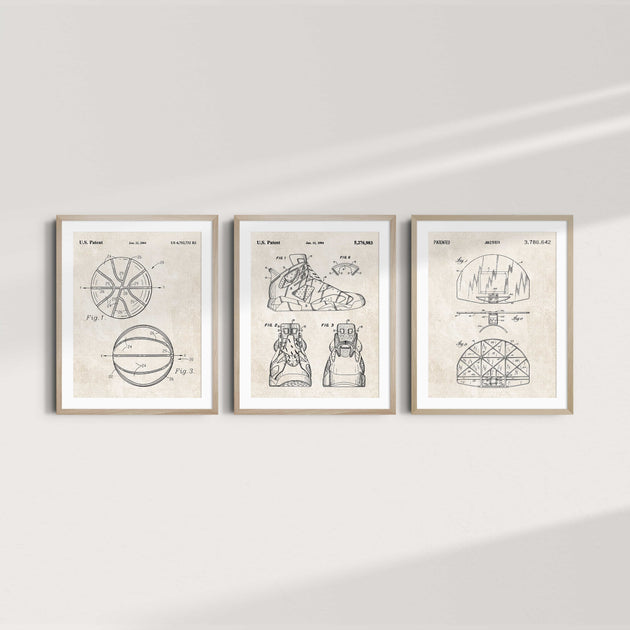 Vintage Basketball Patents Set - Printable Digital Download – Pediment Publishing