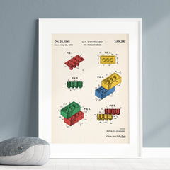 Toy Building Brick Patent Wall Art Cover