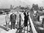 The Buffalo Skyway, the city's new high-level bridge, came under scrutiny as state and city officials made an inspection trip over the new structure on Oct. 4, 1955. Courtesy Buffalo News Archives