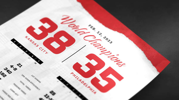 Kansas City 2022-2023 Champions By the Numbers Wall Art