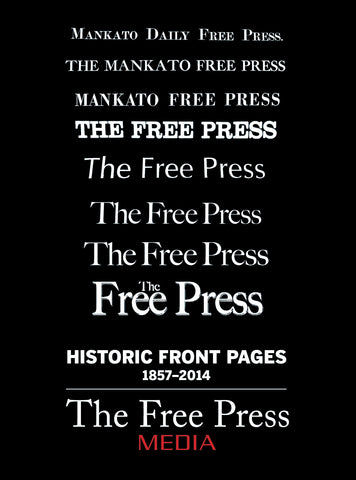 Historic Front Pages 1857-2014: The Free Press Media Cover