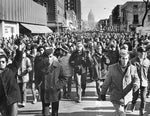 University of Wisconsin students marching down State Street in support of the school’s African-American community, February 16, 1969. Courtesy Wisconsin State Journal