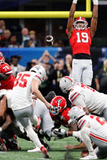 Ohio State place kicker Noah Ruggles (95) misses a possible game-winning kick in the final seconds of the second half. Joshua L. Jones / Athens Banner-Herald