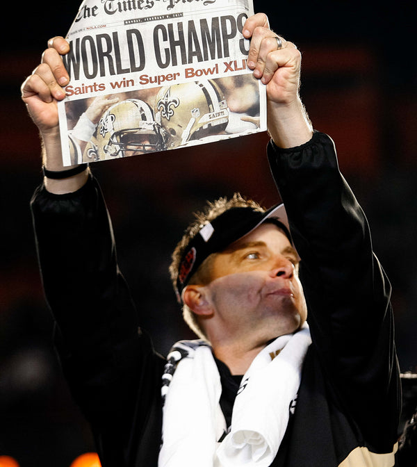 Sean Payton with a Times-Picayune during Super Bowl XLIV in Fort Lauderdale  between the New Orleans Saints and the Indianapolis Colts, February 7, 2010. Michael DeMocker / The Times-Picayune