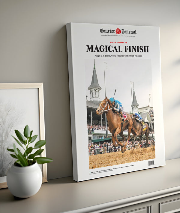 Kentucky Derby Magical Finish Front Page Wall Art