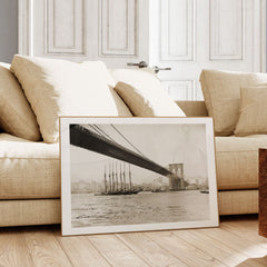 New York Under Brooklyn Bridge 1903 Wall Art Cover