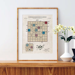 Scrabble Patent Wall Art Cover