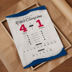 Texas World Champions of Baseball By the Numbers Wall Art