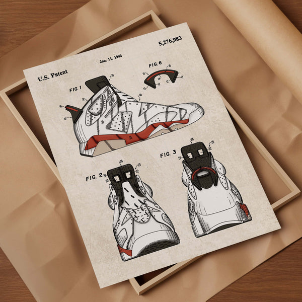 Basketball Shoe Patent Poster