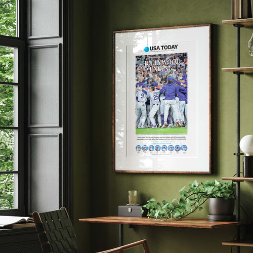 Dodgers Hollywood Ending Newspaper Front Page Wall Art – Pediment