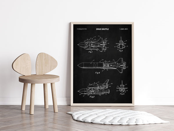 Space Shuttle Patent Wall Art