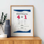 Texas World Champions of Baseball By the Numbers Wall Art