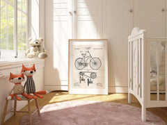 Bicycle Patent Wall Art Cover