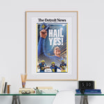 Michigan Hail Yes National Championship Front Page Wall Art