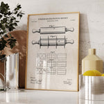 Rolling Pin Patent Wall Art