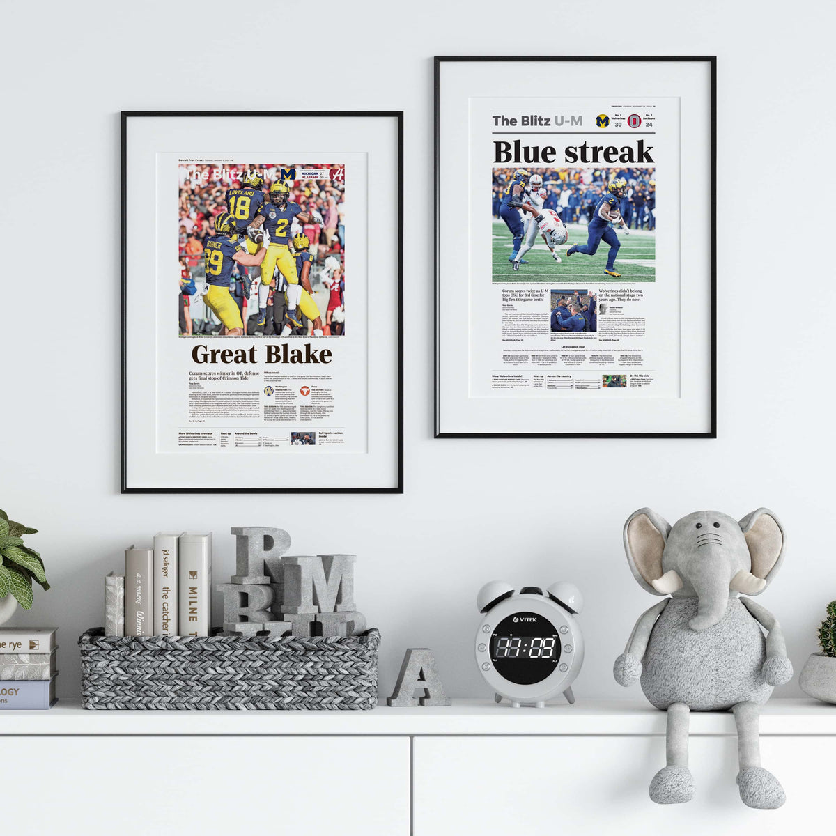Michigan Rose Bowl Champions Front Page Wall Art