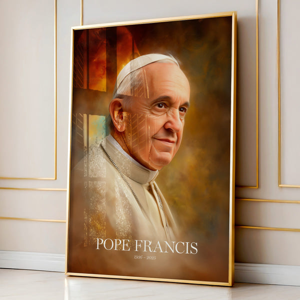 Pope Francis Commemorative Portrait Wall Art (1936-2025)