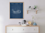 Construction Vehicle Cement Mixer Patent Wall Art