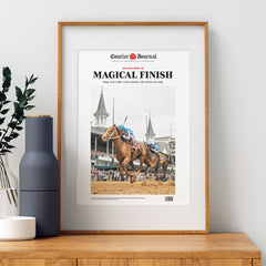 Kentucky Derby Magical Finish Front Page Wall Art Cover