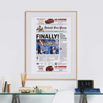 Detroit Lions First Playoff Win in 32 Years vs LA Rams Front Page Wall Art