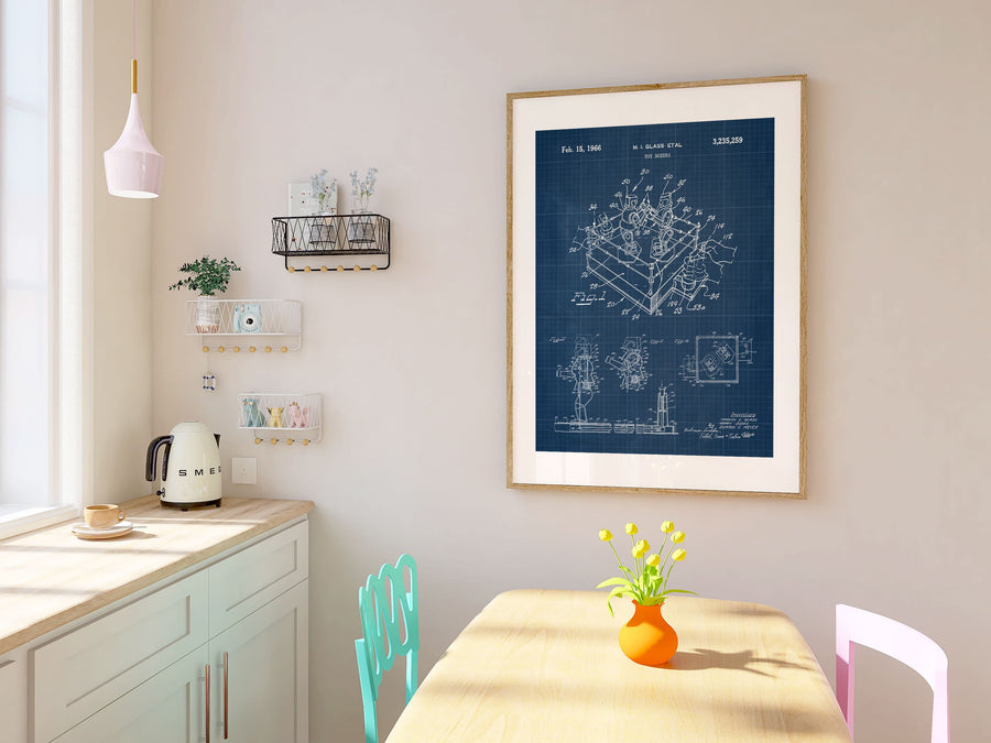 Rock 'Em Sock 'Em Robot Patent Wall Art - Blueprint