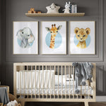 Lion Baby Animal Watercolor Wall Art