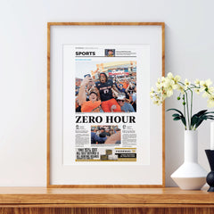 Oklahoma State vs. Oklahoma Zero Hour Front Page Wall Art Cover