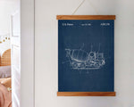 Construction Vehicle Cement Mixer Patent Wall Art