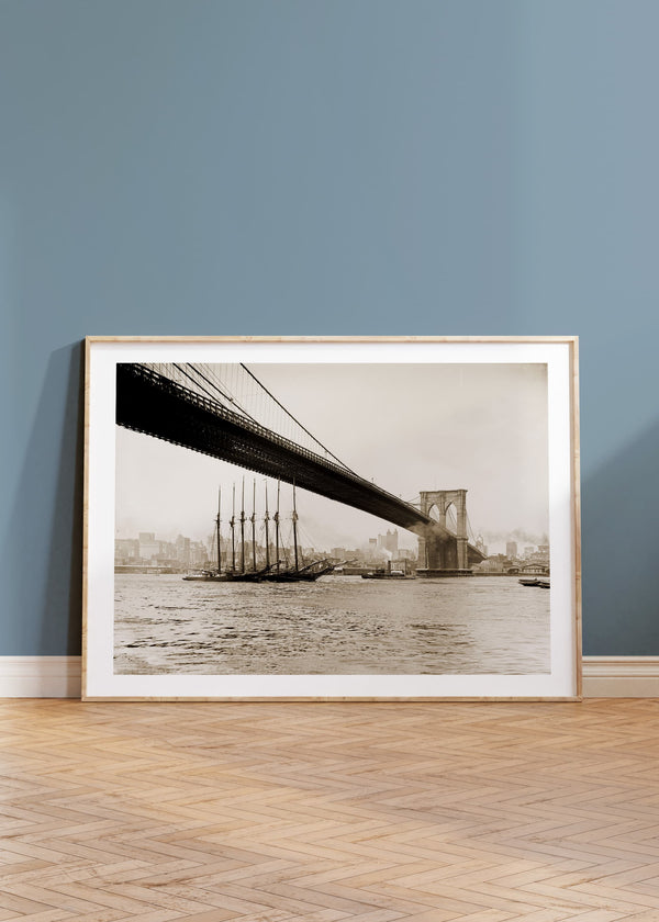 New York Under Brooklyn Bridge 1903 Wall Art