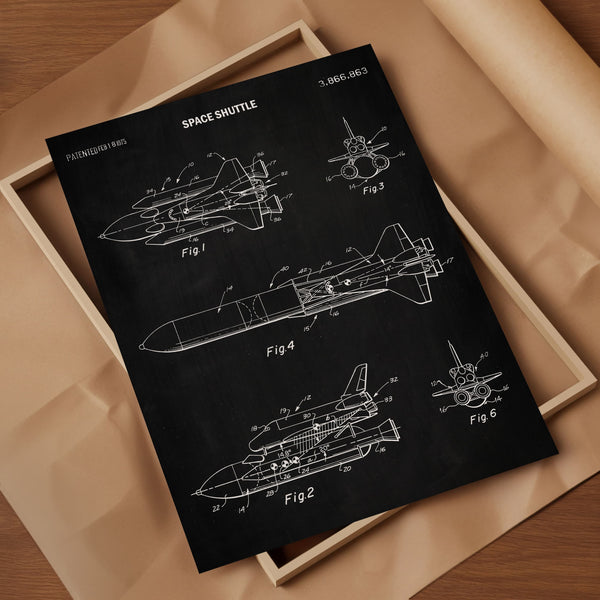 Space Shuttle Patent Wall Art