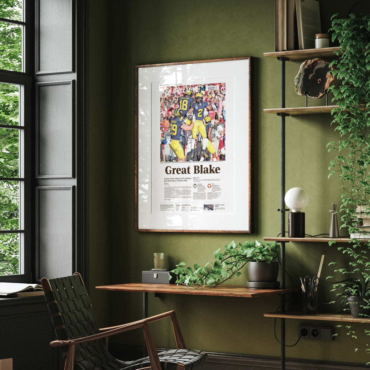 Michigan Rose Bowl Champions Front Page Wall Art