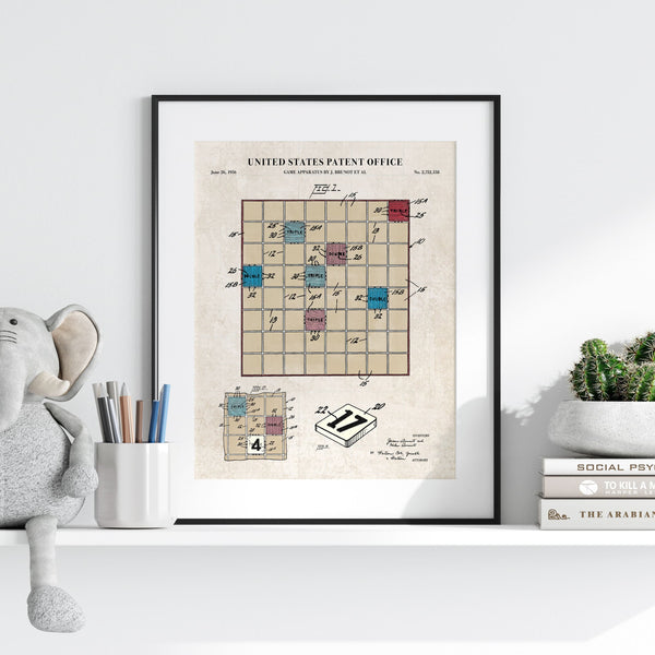 Scrabble Patent Wall Art