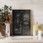 Coffee French Press Patent Poster