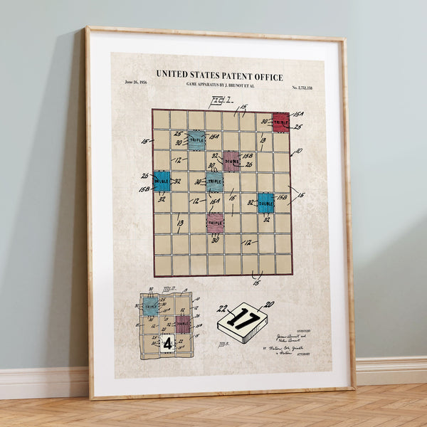 Scrabble Patent Wall Art