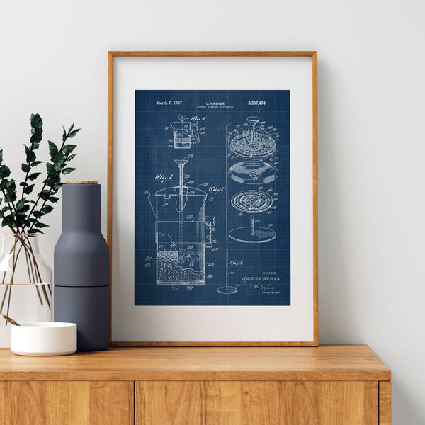 Coffee French Press Patent Poster