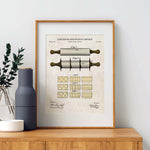 Rolling Pin Patent Wall Art