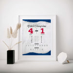 Texas World Champions of Baseball By the Numbers Wall Art