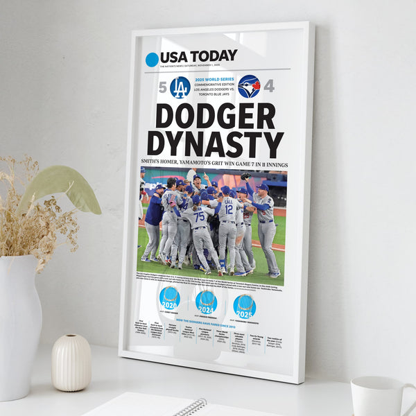 Dodger Dynasty Front Page Wall Art