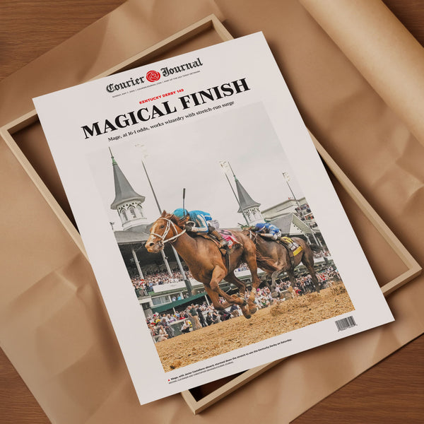 Kentucky Derby Magical Finish Front Page Wall Art