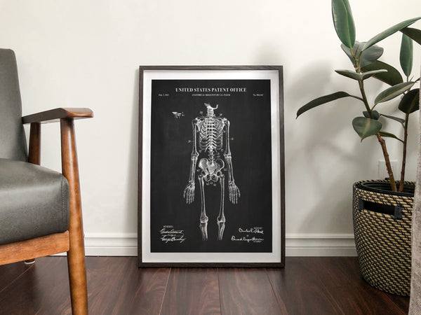 Anatomical Skeleton Patent Wall Art